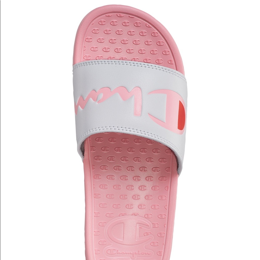 Champion Super Slide Split Script Pink Slides - image 7